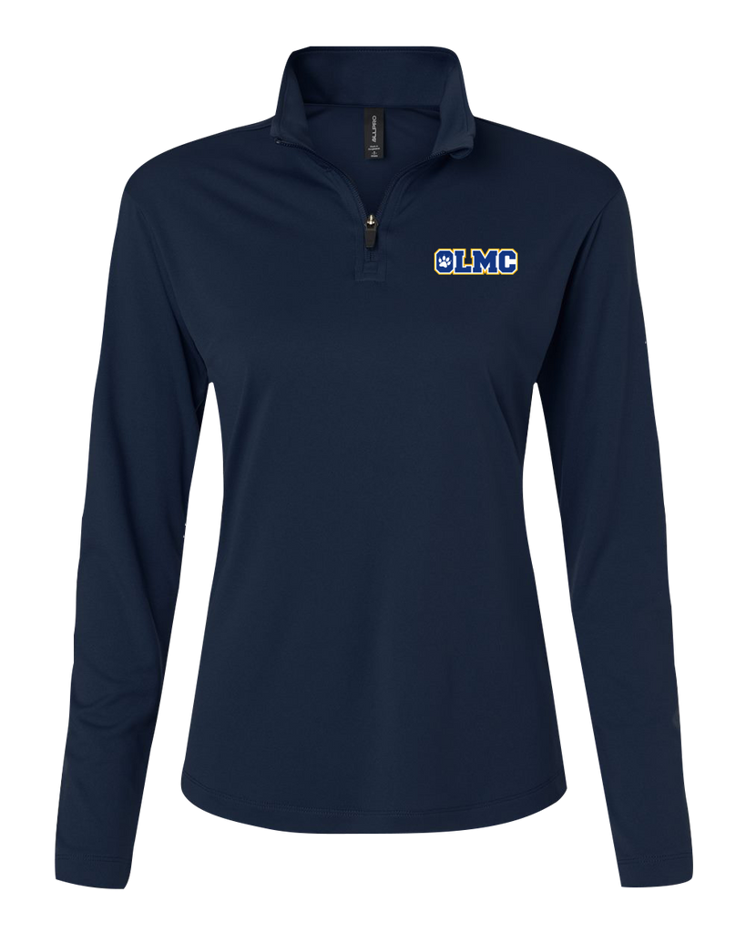 OLMC Cougars Ladies Pro-Lock Performance Quarter-Zip Pullover with Embroidered Logo