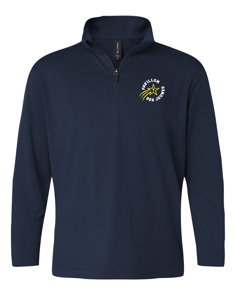 Pavillon Des Jeunes Youth Pro-Lock Performance Quarter-Zip Pullover with Embroidered Logo