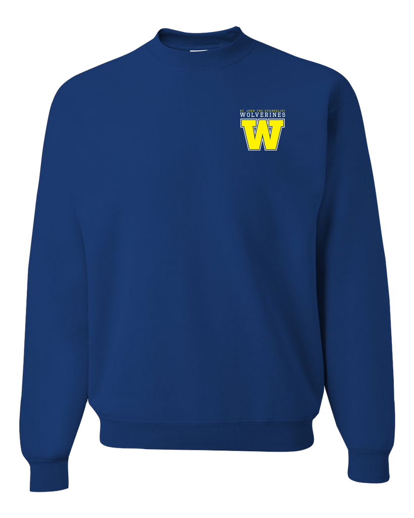 Wolverines Youth Crewneck Sweatshirt with Embroidered Logo