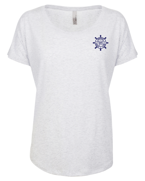 Windsor Yacht Club Ladies Triblend Dolman T-Shirt with Printed Logo