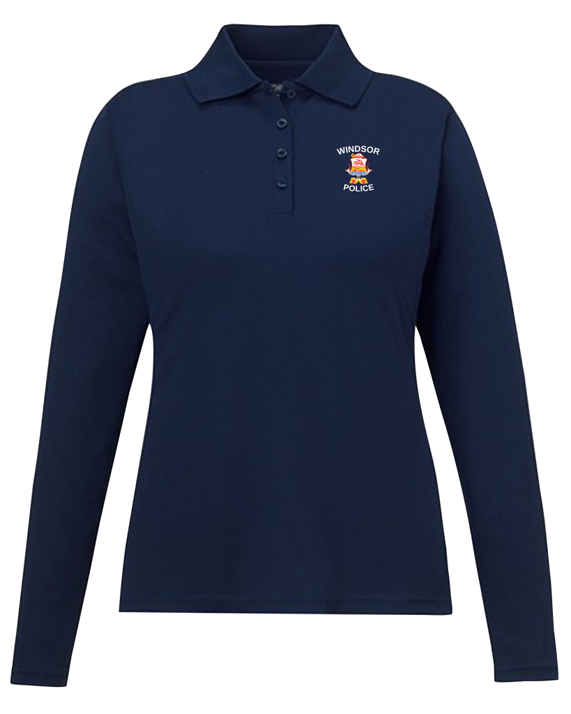 Windsor Police Ladies' Long-Sleeve Polo with Embroidered Logo
