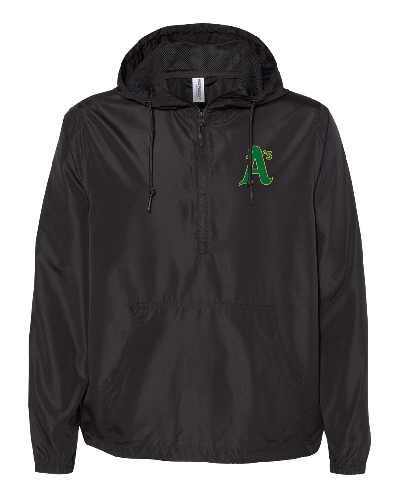 LaSalle Athletics Lightweight Quarter-Zip Windbreaker Pullover Jacket with Embroidered Logo