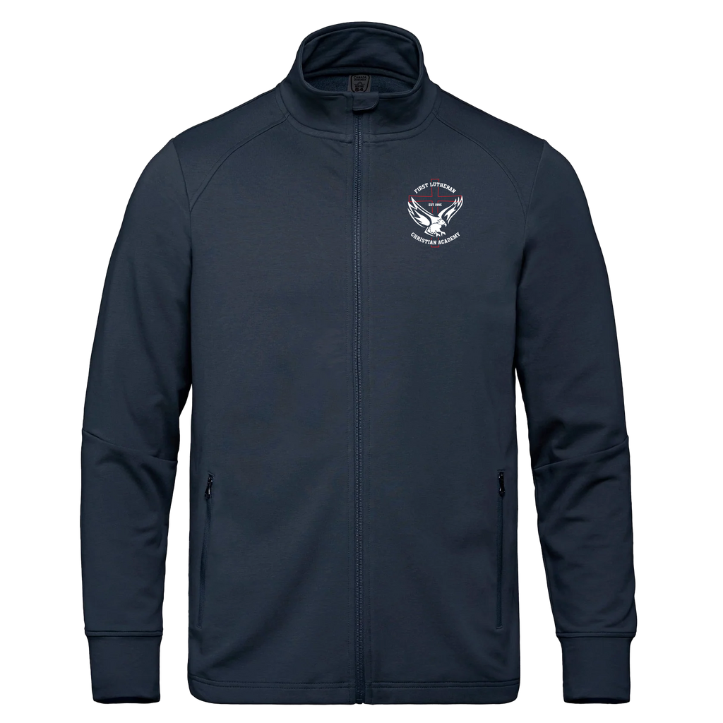 First Lutheran Adult French Terry Performance Full Zip Sweatshirt with Embroidered Logo