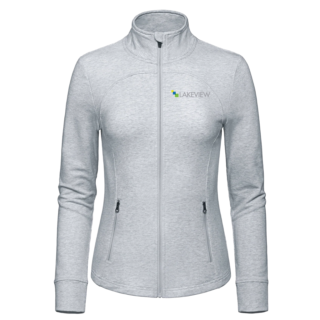 Lakeview Ladies French Terry Performance Full Zip Sweatshirt with Embroidered Logo