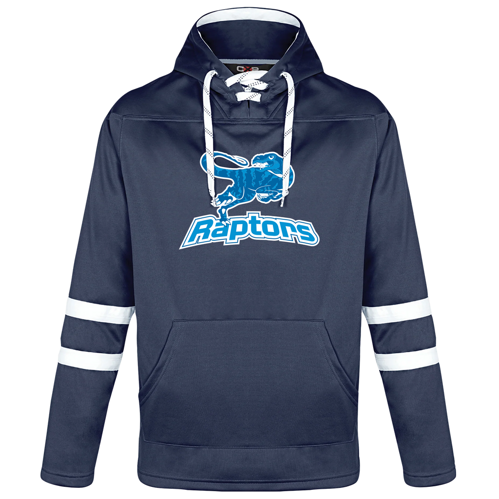 Lakeshore Discovery Adult Pullover Hockey Lace Hooded Sweatshirt With Printed Logo