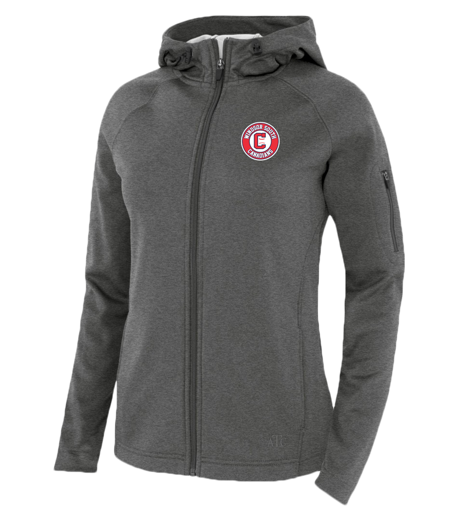 Windsor South Canadians Ladies Hooded Yoga jacket with Embroidered Logo