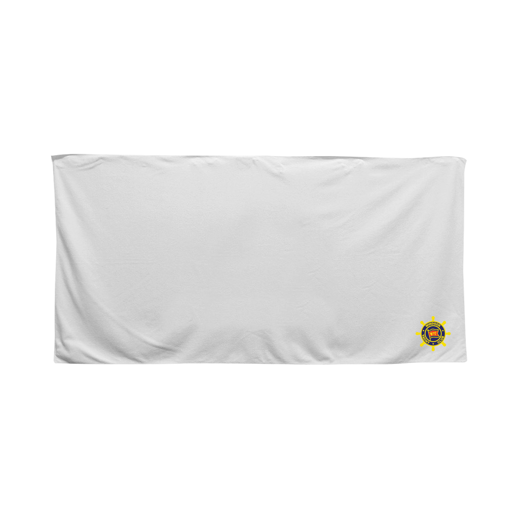 Windsor Yacht Club Soft Velour Terry Cotton Blend Beach Towel Embroidered Logo