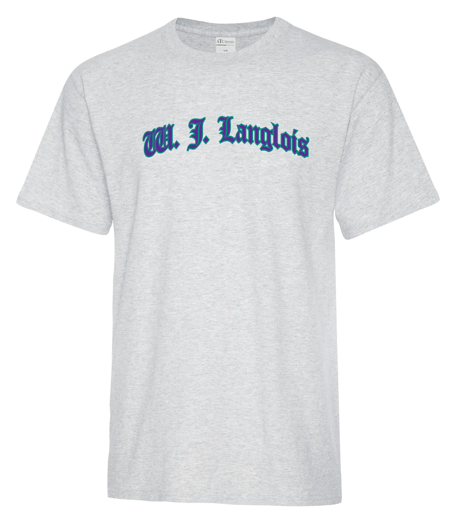 W.J. Langlois "Time Capsule" Youth Cotton T-Shirt with Printed logo