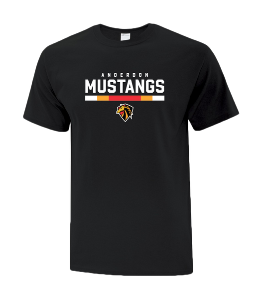 Anderdon Mustangs Cotton Adult T-Shirt with Printed logo