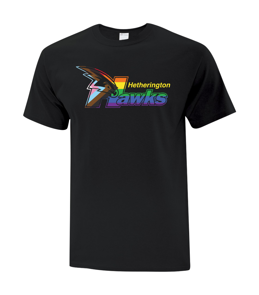 Hetherington "Hawk Pride" Adult Cotton T-Shirt with Printed Logo
