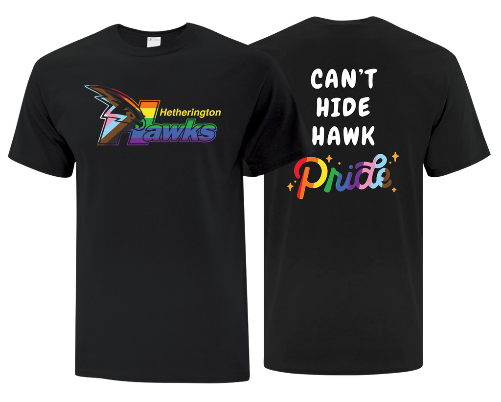 Hetherington "Can't Hide Hawk Pride" Youth Cotton T-Shirt with Printed Logo
