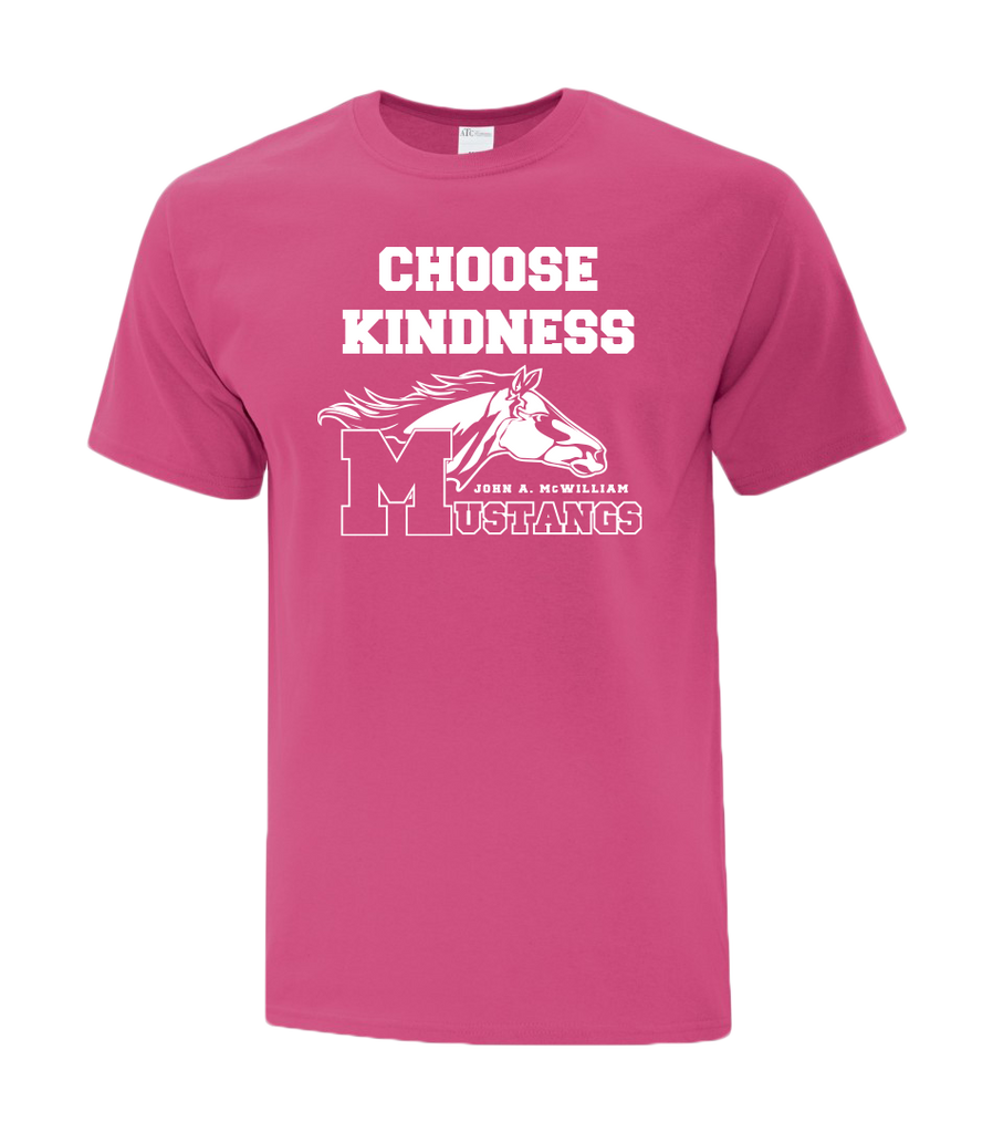 'Choose Kindness' Adult Cotton T-Shirt with Printed logo