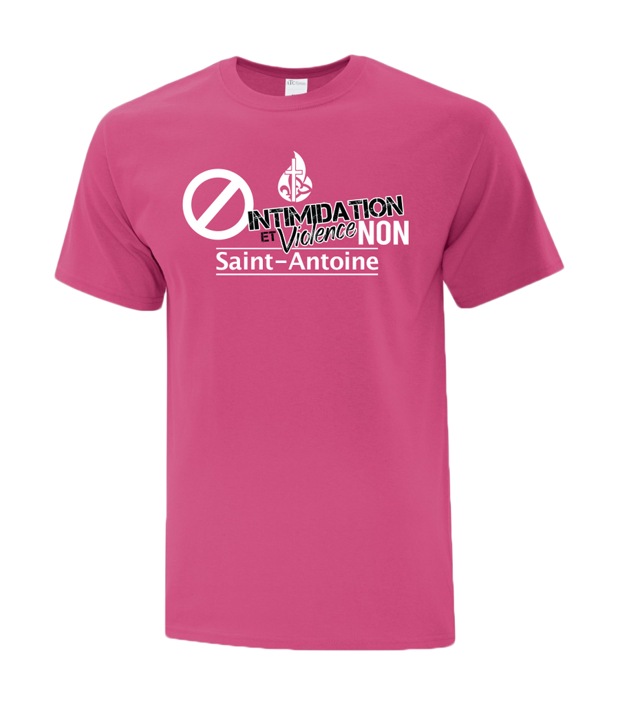 Saint-Antoine "Intimidation et Violence Non" Youth Cotton T-Shirt with Printed Logo