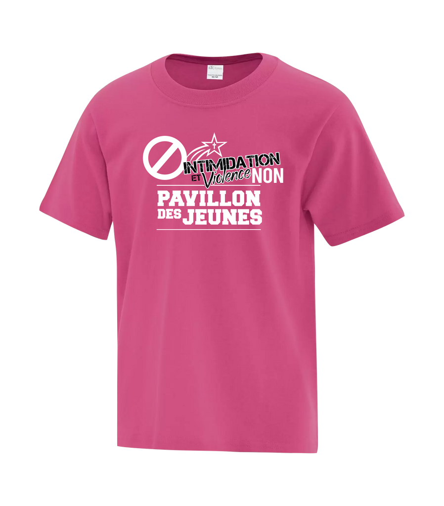 Pavillon Des Jeunes "Intimidation et Violence Non" Youth Cotton T-Shirt with Printed logo