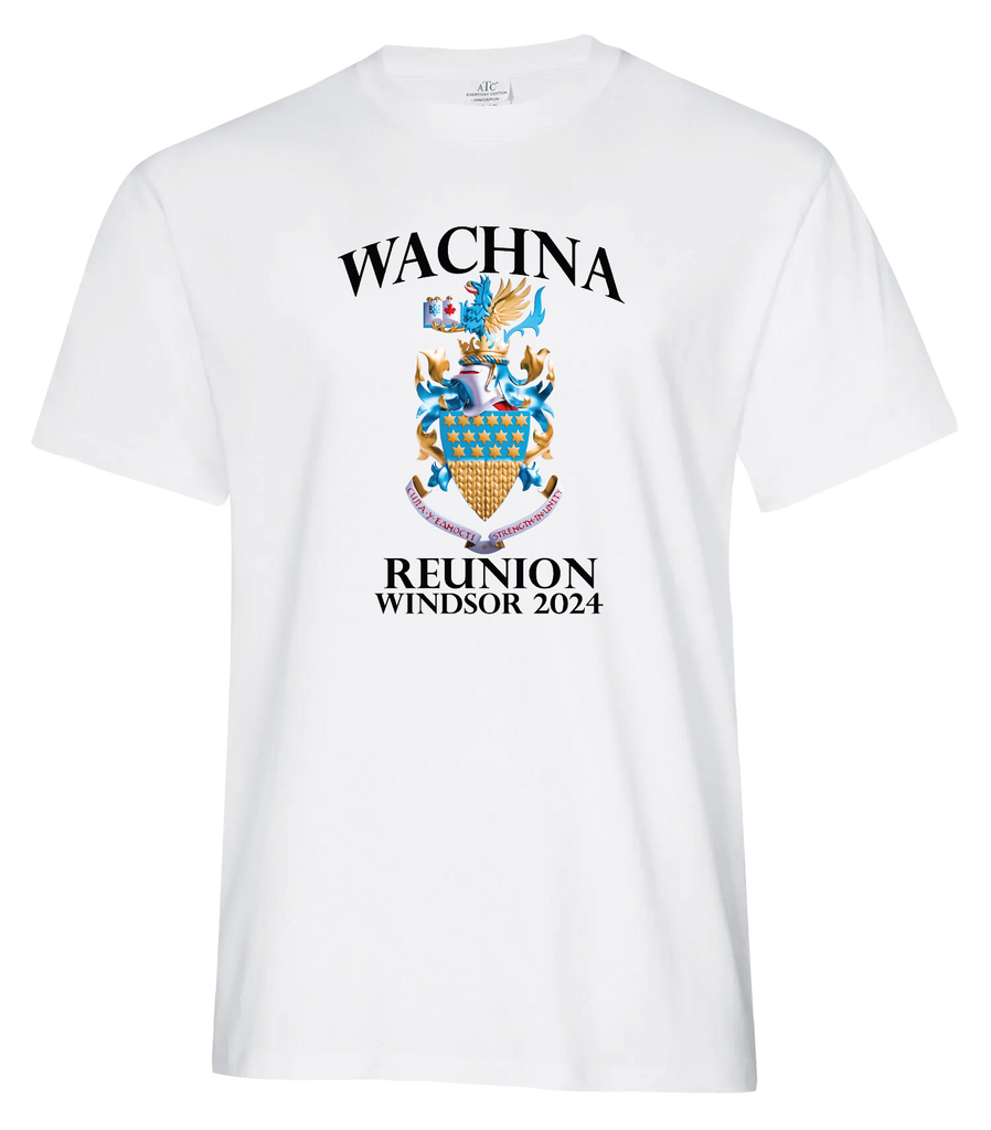 Traditional 3D Rendered Crest Adult Ring Spun Cotton T-Shirt with Printed logo