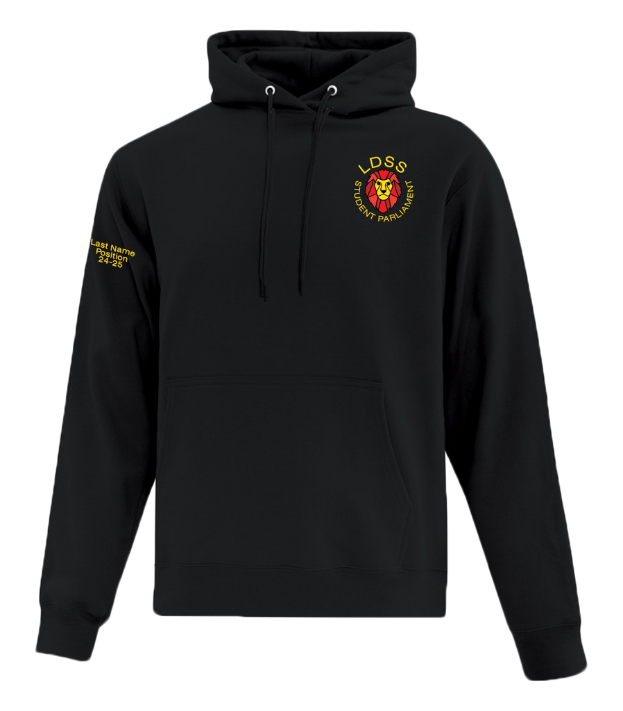 LDSS Student Parliament Multicolour Adult Cotton Pull Over Hooded Sweatshirt with Left Chest Embroidered Logo