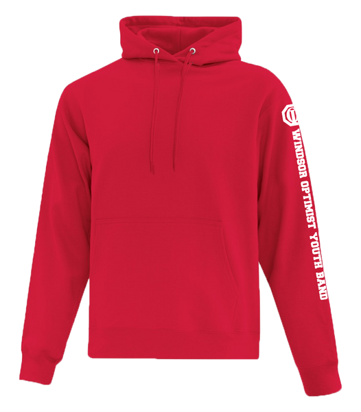Windsor Optimist Band Youth Cotton Pull Over Hooded Sweatshirt with Printed Sleeve Logo