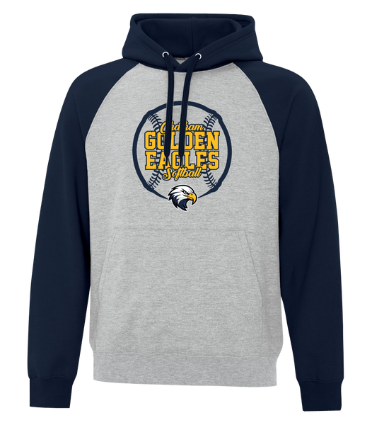 Chatham Golden Eagles Softball Adult Cotton Hooded Two-tone Sweatshirt with Printed Logo
