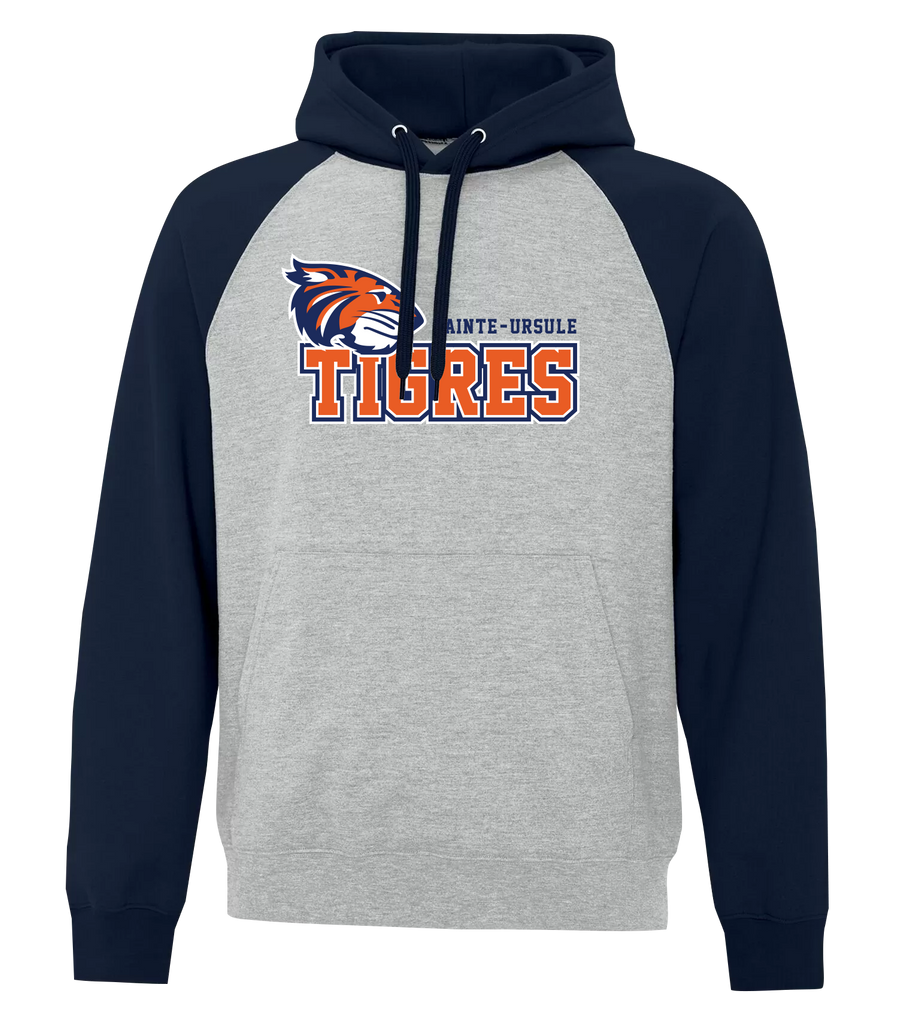 Sainte-Ursule Adult Fleece Two Tone Hoodie With Printed Logo