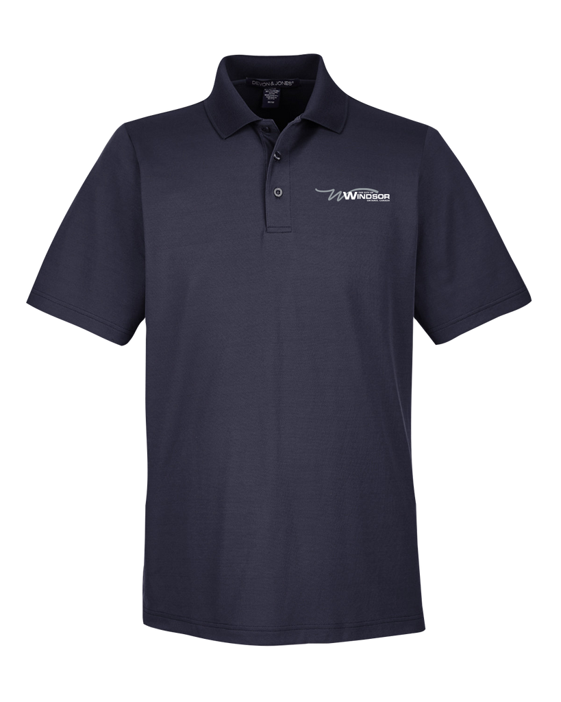 City of Windsor Performance Mens' Plaited Polo with Printed Logo