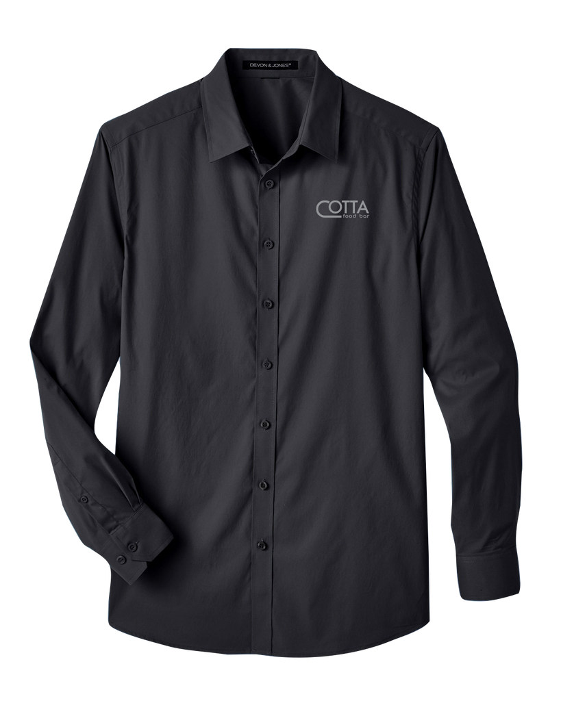 Cotta Men's Stretch Woven Shirt with Embroidered Logo