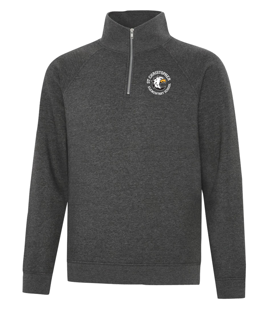 St. Christopher Adult Vintage 1/4 Zip Sweatshirt with Embroidered Logo
