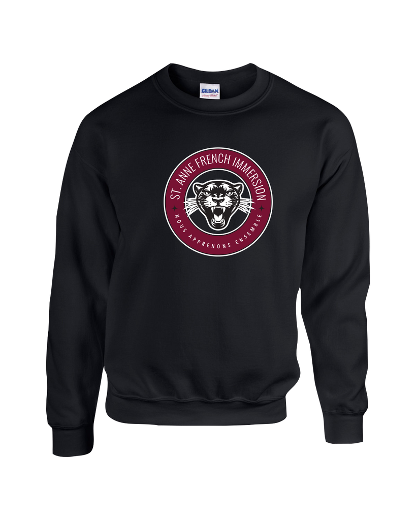 St. Anne French Immersion Adult Fleece Crewneck with Printed Logo