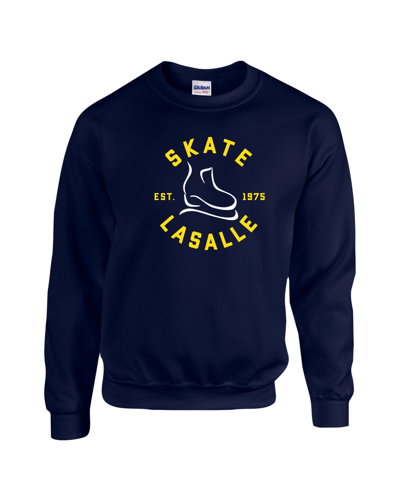 Skate LaSalle Est. 1975 Youth Fleece Crewneck with Printed Logo