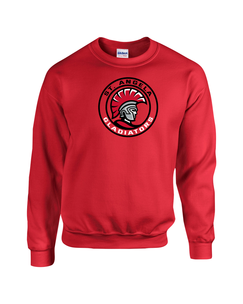 St. Angela Gladiators Adult Cotton Crewneck Sweatshirt with Printed Logo