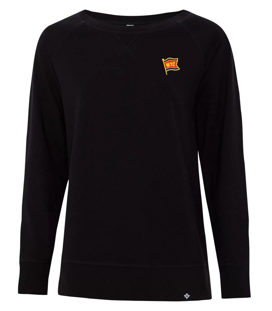 Windsor Yacht Club Flag Open Crew Fleece Sweatshirt with Embroidered Logo