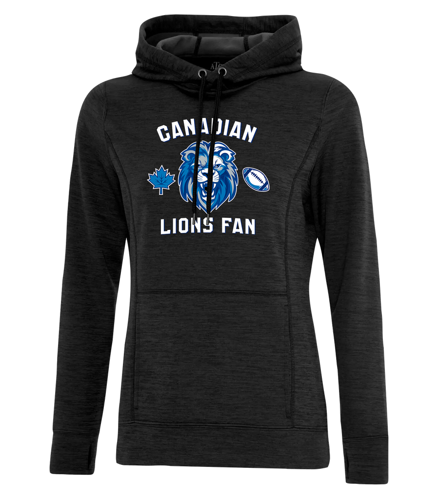 Lions Fan Ladies Fleece Hooded Sweatshirt with Printed Logo