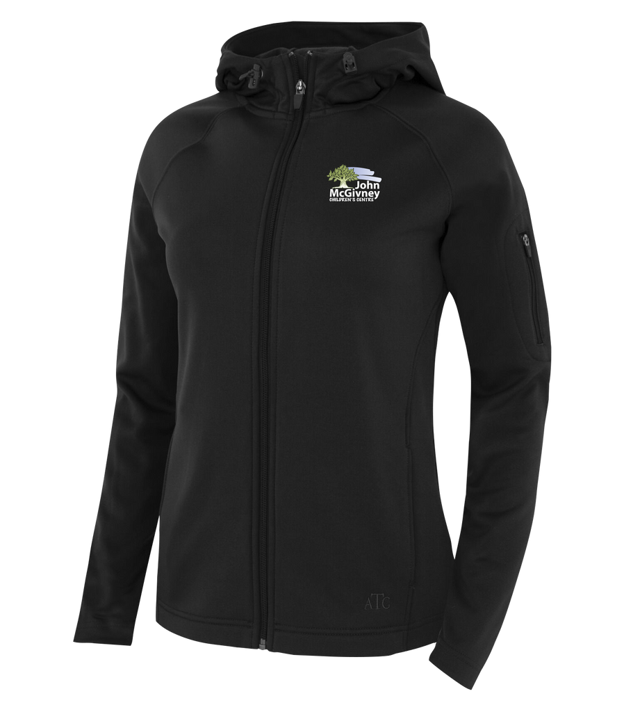 John McGivney Ladies Hooded Yoga jacket with Embroidered Logo
