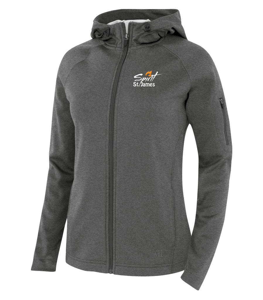 St. James Ladies Hooded Yoga jacket with Embroidered Logo