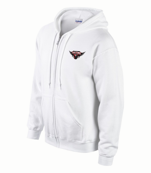 Falcons Youth Zip Hooded Sweatshirt with Full Embroidered Logo