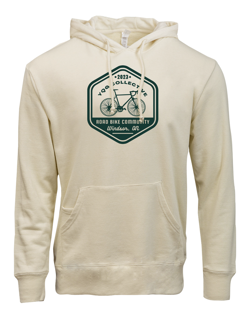YQG Collective Adult Triblend French Terry Hoodie with Printed Logo