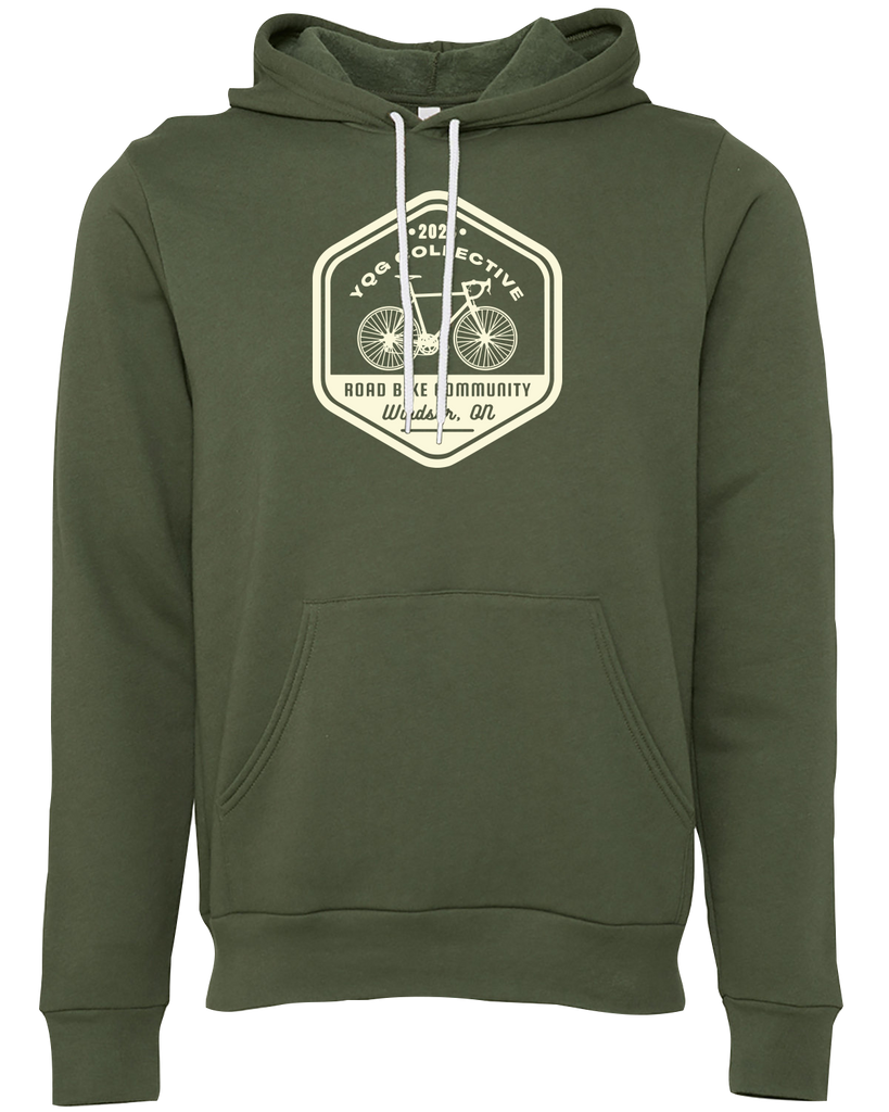 YQG Collective Adult Lightweight Terry Hooded Sweatshirt with Printed Logo