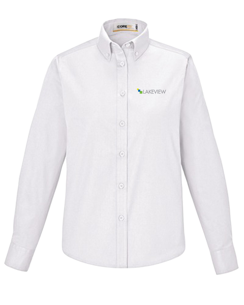 Lakeview Ladies Long-Sleeve Twill Shirt with Embroidered Logo
