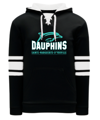 Dauphins Adult Lace Hoodie with Embroidered Applique logo