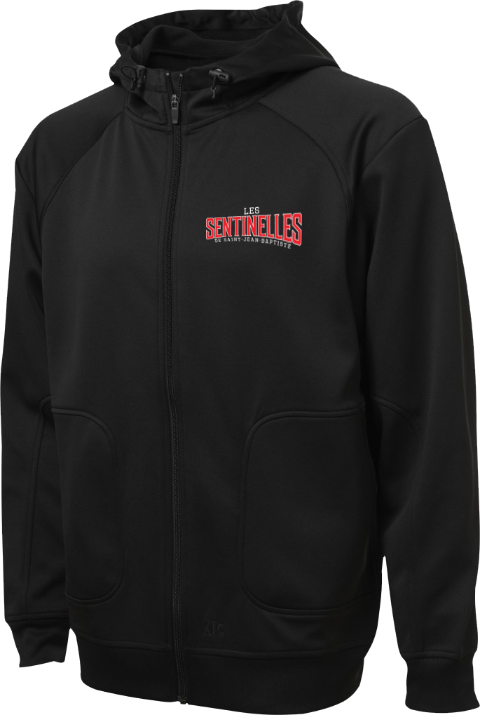 Sentinelles Mens Hooded Yoga jacket with Embroidered Logo