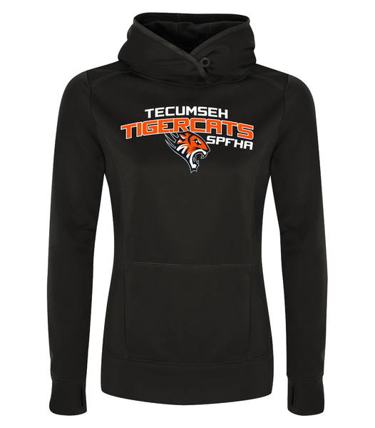 Tiger Cats Dri-Fit Ladies Sweatshirt with Embroidered Applique & Personalization