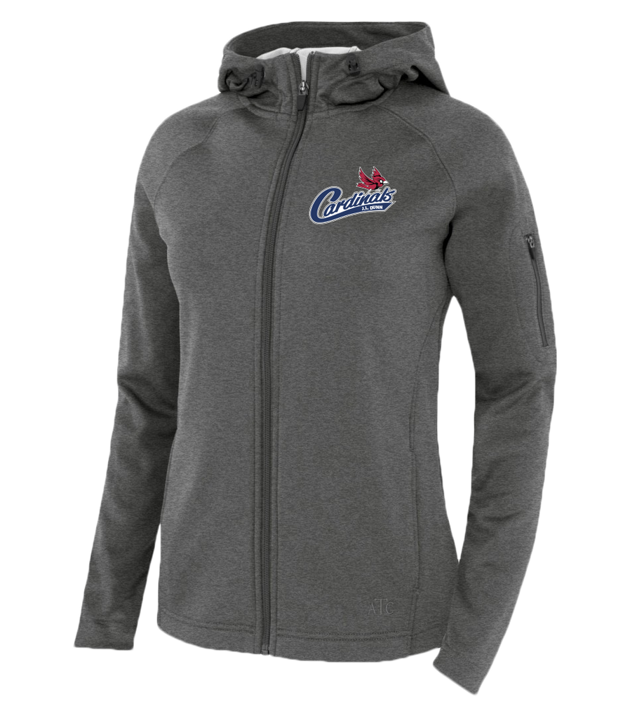 Cardinals Staff Ladies Hooded Yoga jacket with Embroidered Logo