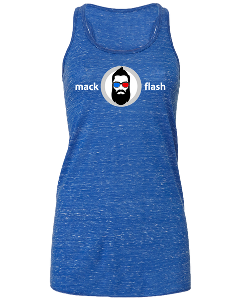 "Mack Flash" Ladies' Flowy Racerback Tank with Printed logo