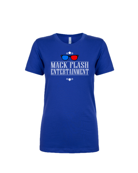 "Mack Flash Entertainment" Ladies Cotton T-Shirt with Printed logo