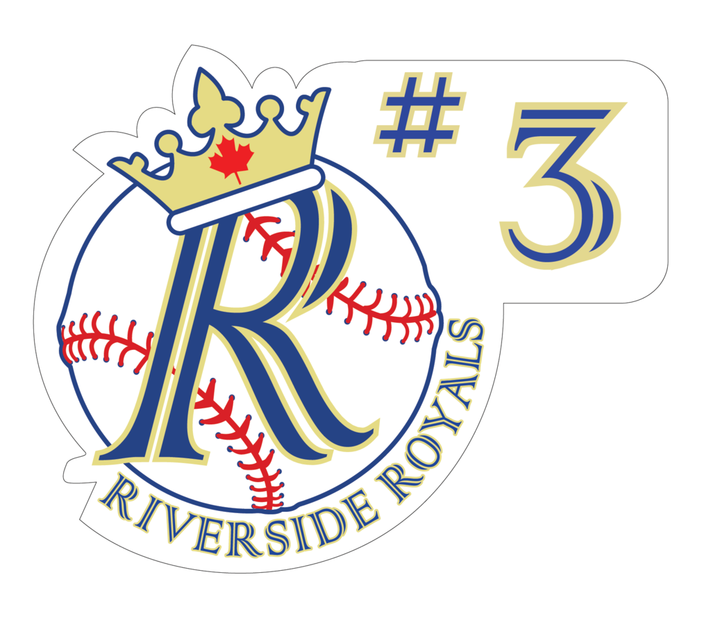 Riverside Minor Baseball Decal with Number