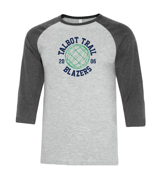 Talbot Trail Blazers Youth Two Toned Baseball T-Shirt with Printed Logo