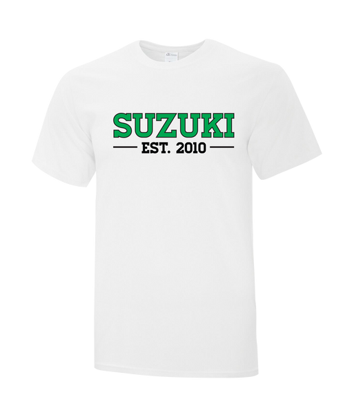 ADULT Suzuki EST 2010 Public School Cotton T-Shirt with Printed logo
