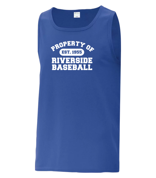 Property of Riverside Baseball Adult Cotton Tanktop