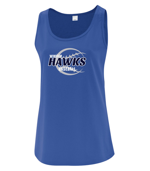 Hawks Baseball Ladies Cotton Tank Top
