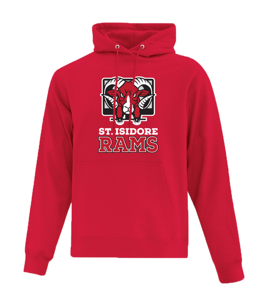 Rams Adult Cotton Pull Over Hooded Sweatshirt with Printed logo