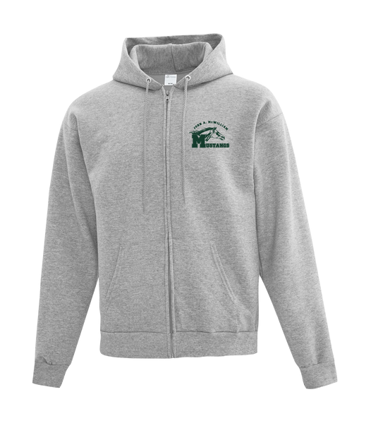 John A. McWilliam Youth Cotton Full Zip Hooded Sweatshirt with Left Chest Embroidered Logo